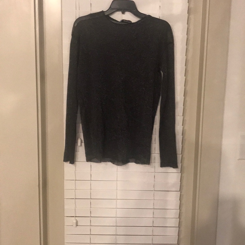 Sheer Black and silver blouse